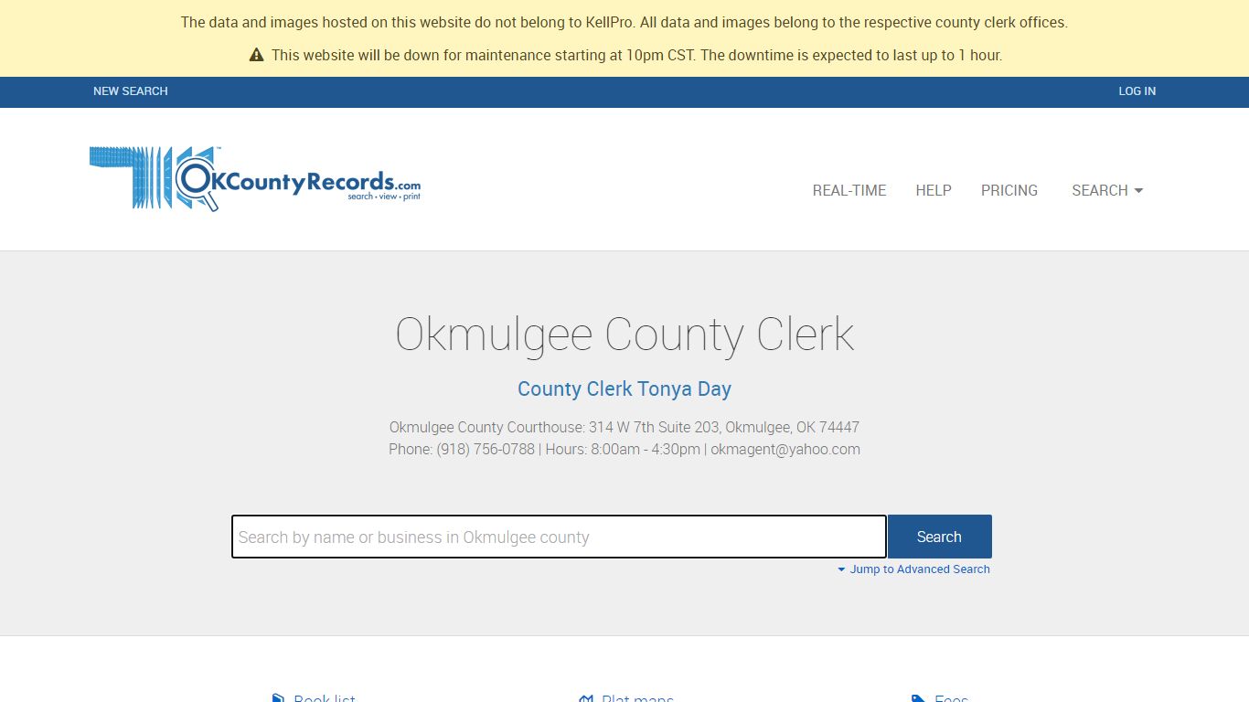 Okmulgee County - County Clerk Public Land Records for ...
